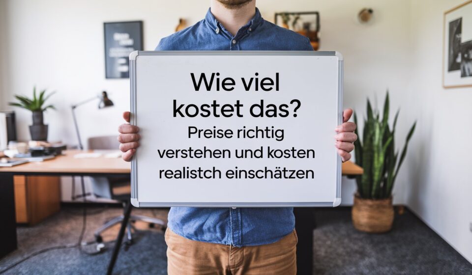 Wie viel kostet das? Preise richtig verstehen und Kosten realistisch einschätzen wie viel kostet